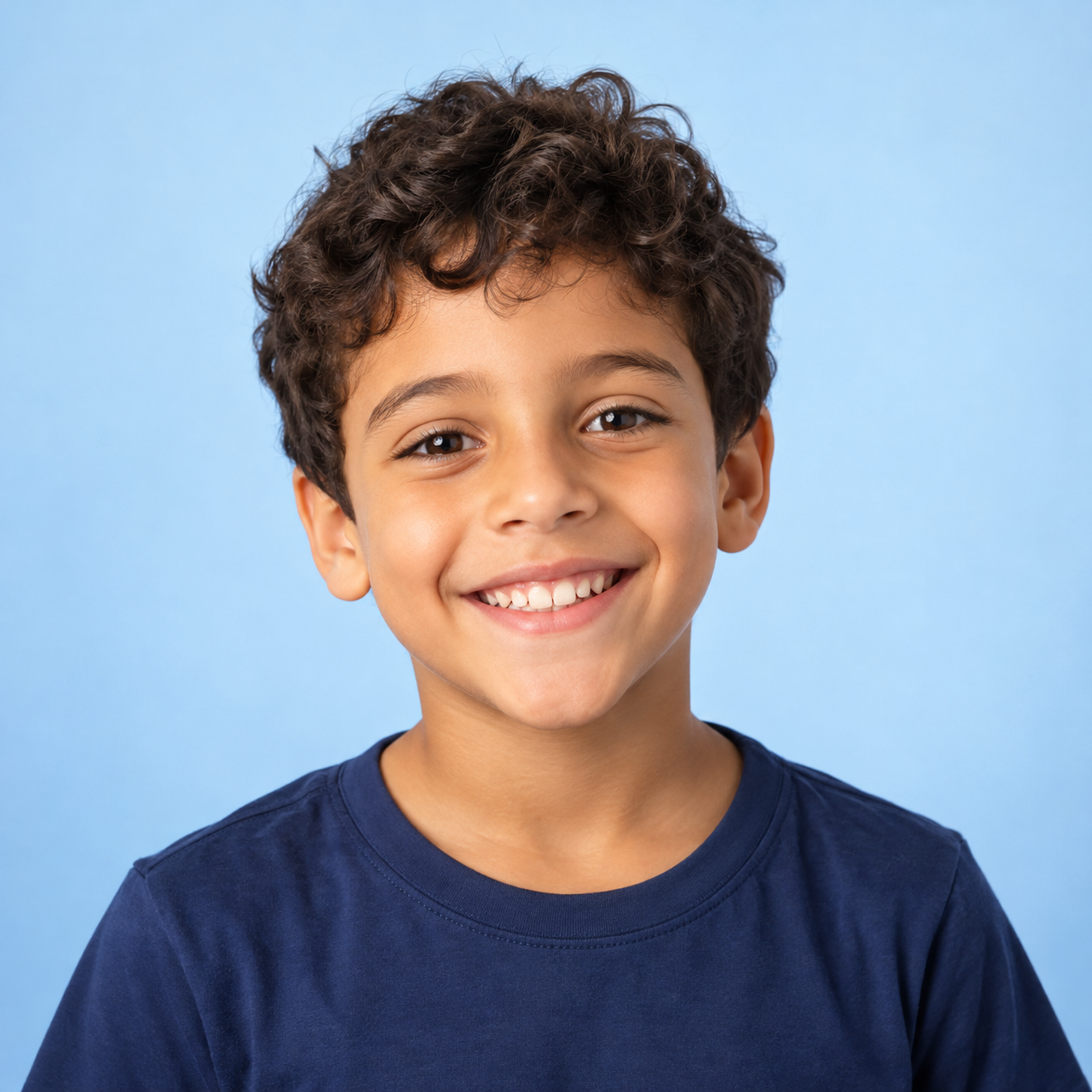 Retrato fictício de Bruno, participante infantil do ranking